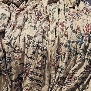 Lularoe Gray Ribbed Floral Sarah Long Cardigan Duster XL